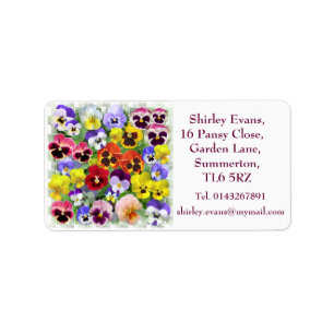 Beautiful Pansy Display Label