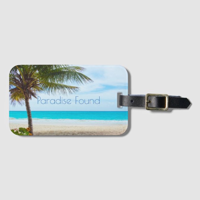 Beautiful Paradise Found Luggage Tag (Front Horizontal)