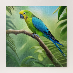 Beautiful Parakeet in the Jungle Jigsaw Puzzle