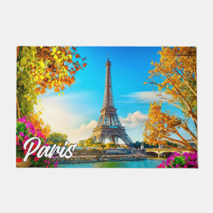 Beautiful Paris, France   Eiffel Tower Doormat