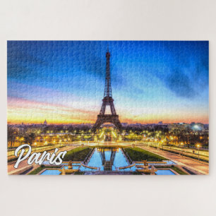 Beautiful Paris, France   Eiffel Tower Jigsaw Puzzle