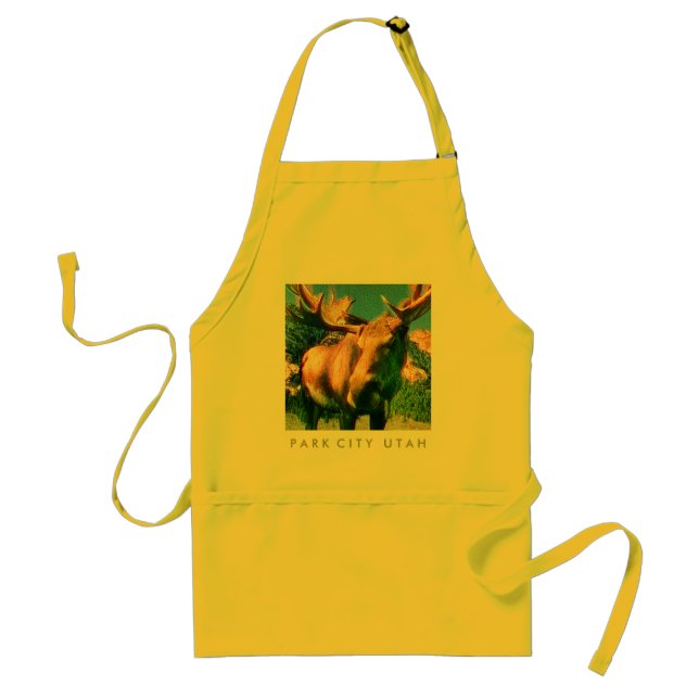 Beautiful Park City Moose Apron (Front)