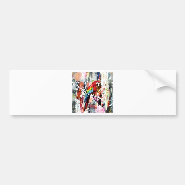 Beautiful Parrot Bumper Sticker (Front)