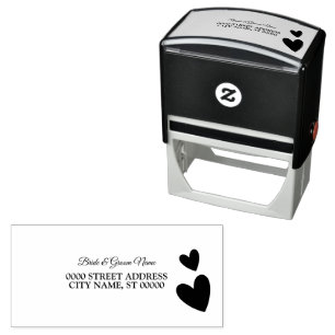 Beautiful Party Floral Frame Elegant Address Self-inking Stamp