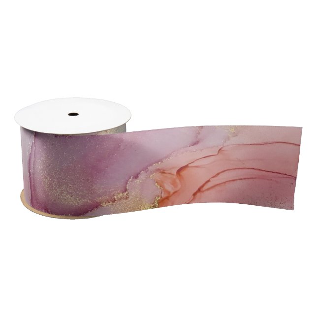Beautiful Pastel Abstract Satin Ribbon (Spool)