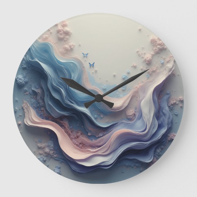 Beautiful Pastel Background – Soft Dreamy Design Large Clock (Front)
