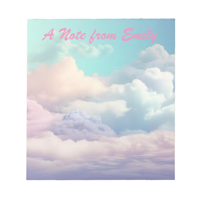 Beautiful Pastel Cloud  Notepad (Front)