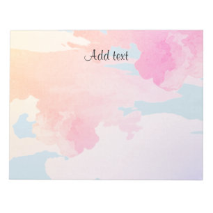 Beautiful pastel clouds template, customisable notepad
