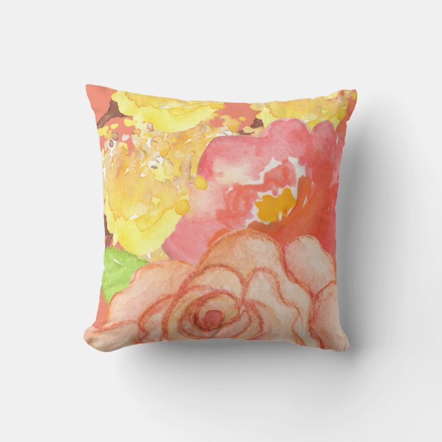 Beautiful Pastel Florals Cushion (Front)