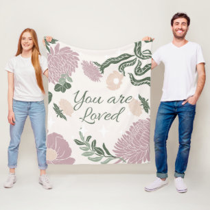 Beautiful pastel pattern l Cute design with script Fleece Blanket