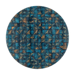 Beautiful Patchwork "Look" in Dark Teal Cutting Board
