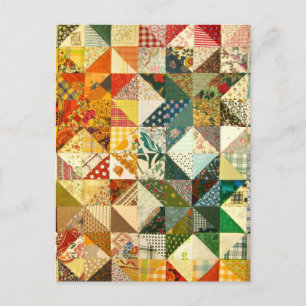 Beautiful Patchwork Postcard