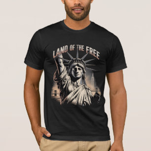 Beautiful Patriotic Design Land of the free T-Shirt