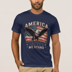 Beautiful Patriotic United we Stand American Eagle T-Shirt