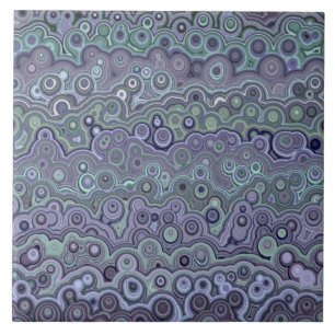 Beautiful pattern blue green purple M3 Ceramic Tile