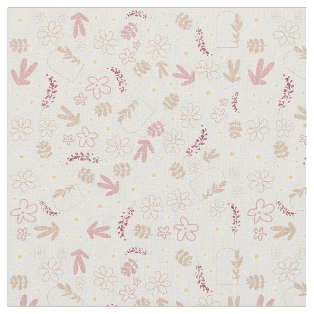Beautiful pattern floral pastel cute modern design fabric (Close Up)