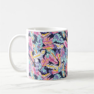 Beautiful Pattern of Colourful Boho Feathers Coffee Mug