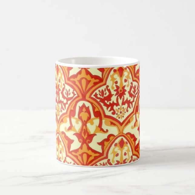 BEAUTIFUL PATTERN - RED & ORANGE COFFEE MUG (Center)