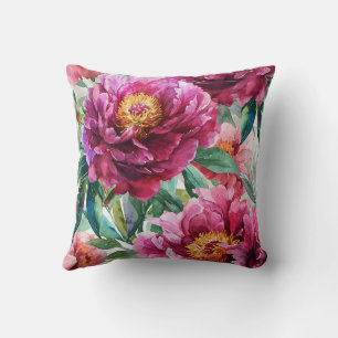 beautiful pattern with spring flowers cushion