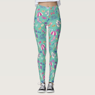 Beautiful Pattern With Summer Elements Leggings