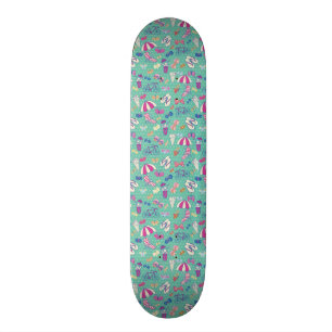 Beautiful Pattern With Summer Elements Skateboard