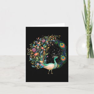 Beautiful Pea _ Colourful Bird _ Pea Feathers  Card