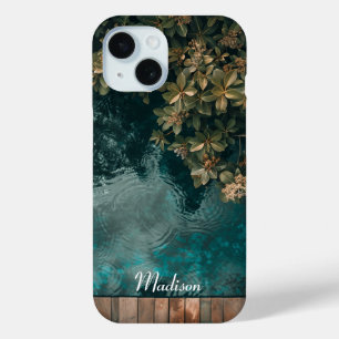 Beautiful Peaceful Corner of Pool iPhone 15 Case