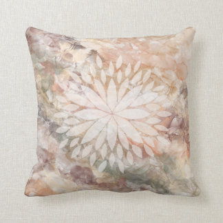 Beautiful peach and brown neutral cushion