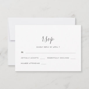 Beautiful Peach Blush Wedding Rsvp Card