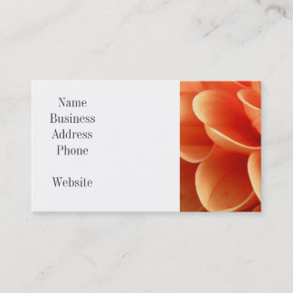 Beautiful Peach Coloured Dahlia Flower Petals Business Card