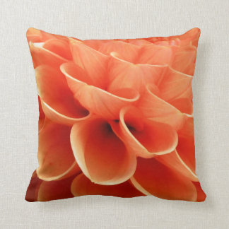 Beautiful Peach Coloured Dahlia Flower Petals Cushion