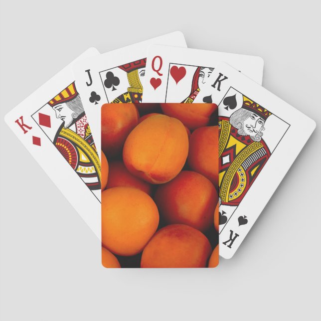 Beautiful peach fruit pattern playing cards (Back)