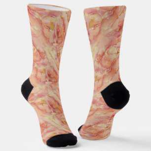 Beautiful, Peach Marble Socks