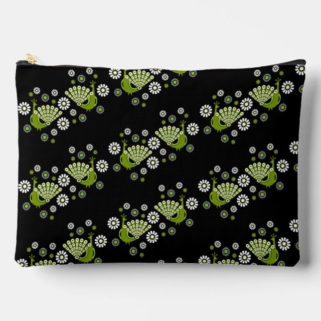 Beautiful Peacock Art Accessory Pouch (Front)