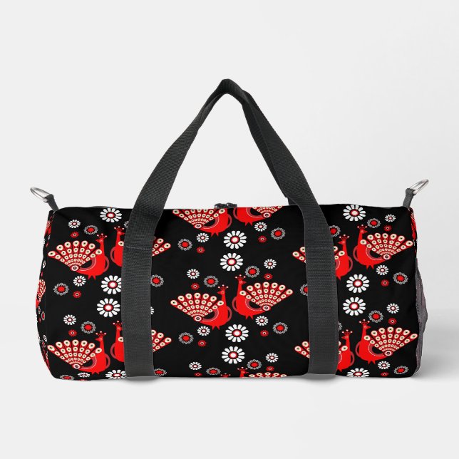 Beautiful Peacock Art  Duffle Bag (Front)