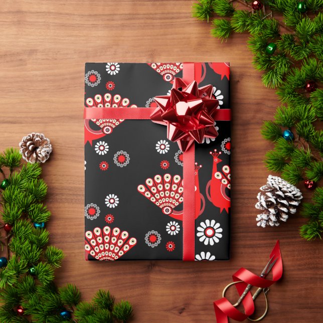 Beautiful Peacock Art  Wrapping Paper (Holiday Gift)