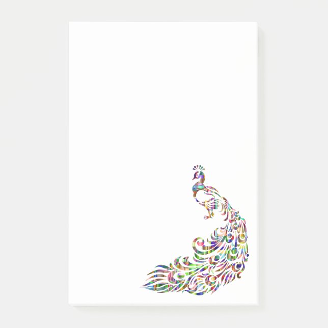 Beautiful Peacock Bird Post-It Notes (Front)