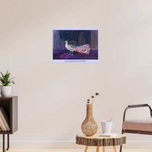Beautiful Peacock Colourful Art Poster