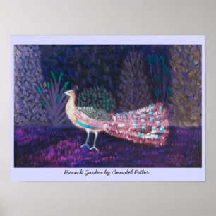 Beautiful Peacock Colourful Art Poster