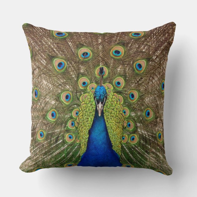 Beautiful peacock cushion (Front)