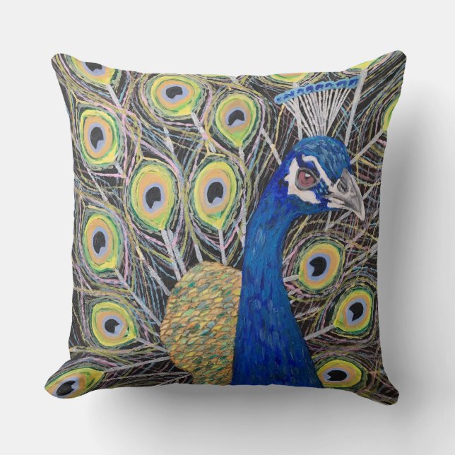 Beautiful peacock cushion (Front)