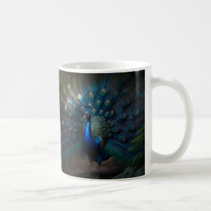 Beautiful Peacock Custom Personalise Dog Pet Photo Coffee Mug