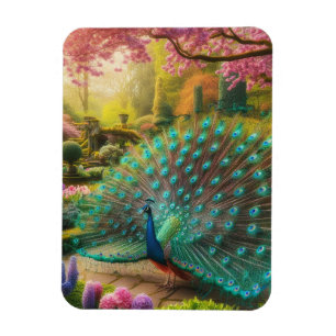 Beautiful Peacock Design Magnet
