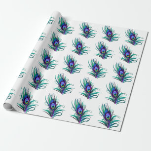 Beautiful Peacock Feather Wrapping Paper