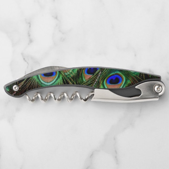 Beautiful Peacock Feathers  Corkscrew (Back)