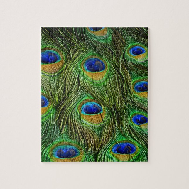 Beautiful Peacock Feathers Jigsaw Puzzle (Vertical)