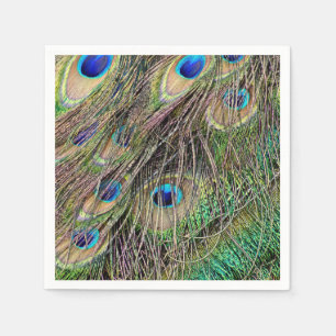 Beautiful Peacock Feathers Napkin