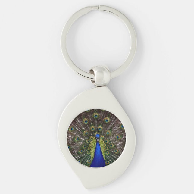 Beautiful Peacock Key Ring (Front)