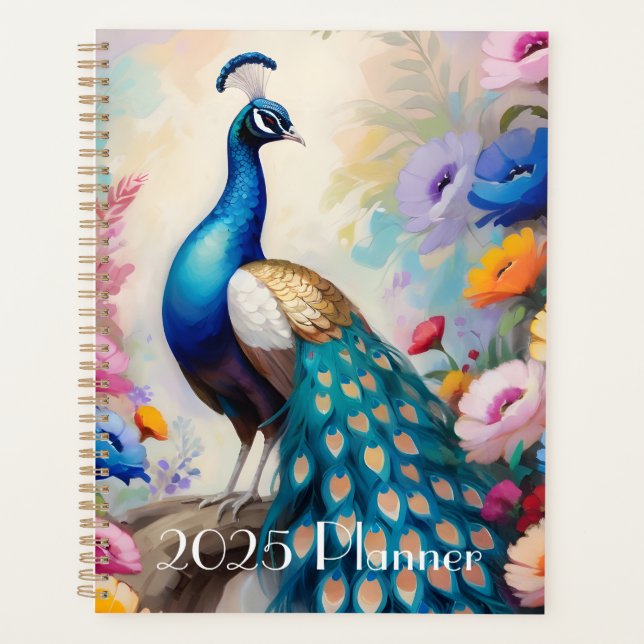 Beautiful Peacock Planner (Front)