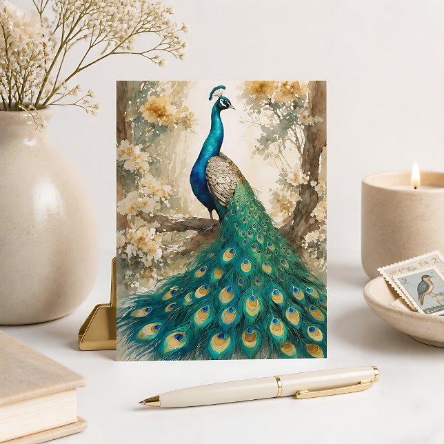 Beautiful Peacock Postcard (Creator Uploaded)